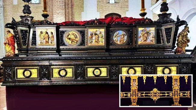 nuevos faldones y respiraderos paso del Santísimo Cristo de la Expiración