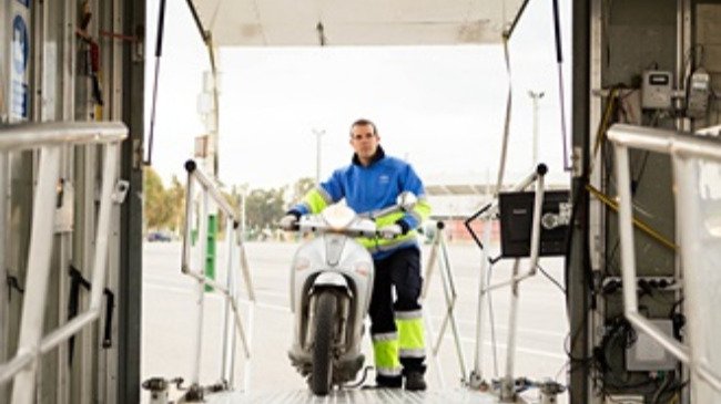 unidad móvil de ciclomotores