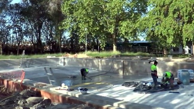 obras piscina municipal de Cañada Rosal