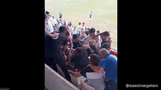 incidentes grada de tribuna del municipal San Pablo