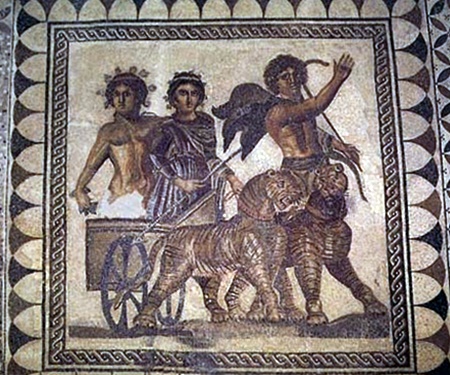 MOSAICO DEL TRIUNFO DE BACO.