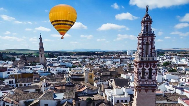 globo aerostático sobre ecija