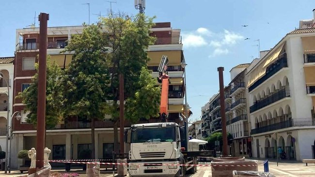 sujeción de los toldos de ‘El salón’