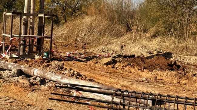 pasarela cicloturista sobre la carretera de El Villar