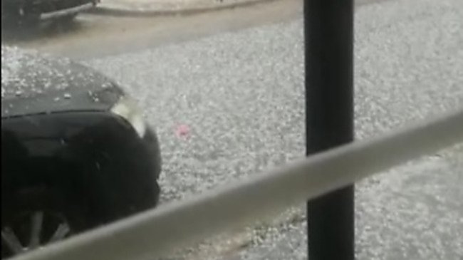Fuerte granizada en la ciudad de Écija